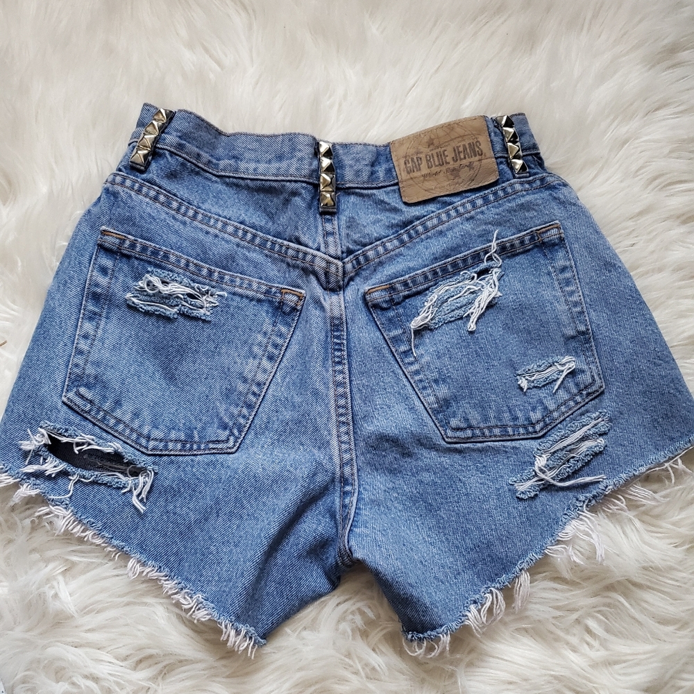 Custom High Rise Distressed Shorts - Picture 2 of 4